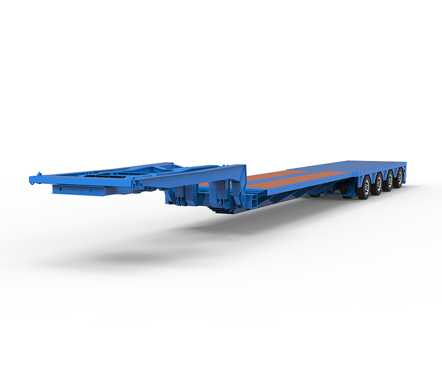 FST-B1 justerbar svanehals semitrailer med lav flatbed