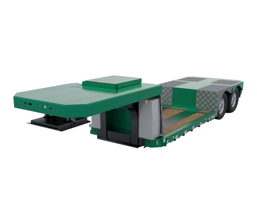 LT-PI1 semitrailer for presisjonsinstrumenttransport med lav flatbed